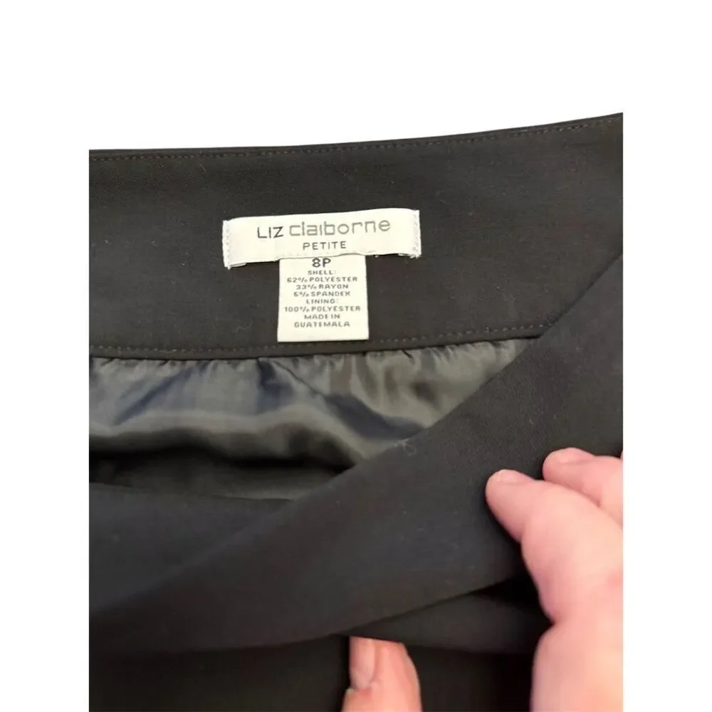 Liz Claiborne Black Mini Skirt Women's 8 Petite